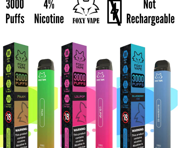 FOXY VAPE 3000 PUFFS 4% NIC