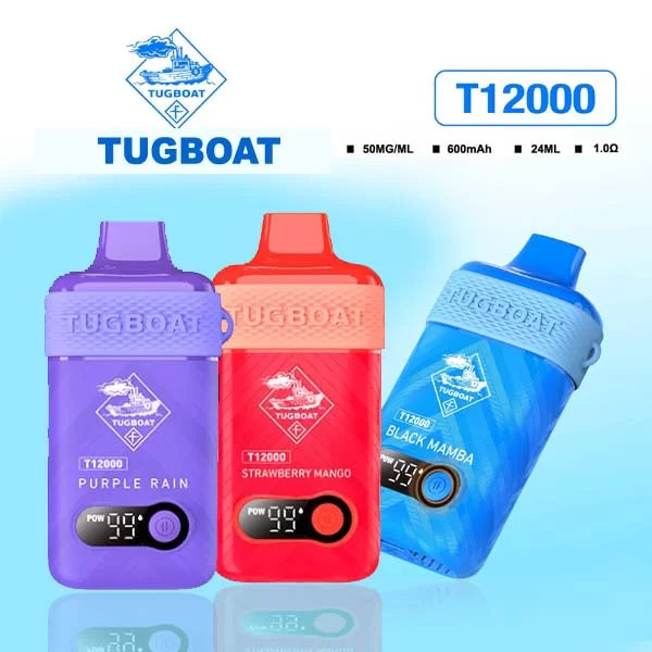 TUGBOAT T12000 DISPOSABLE VAPE 50MG Dragon Vape TUGBOAT T12000 DISPOSABLE VAPE 50MG Dragon Vape
