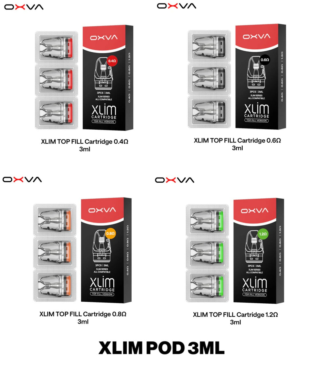 OXVA - XLIM V3 REPLACEMENT PODS 3ml (3PCS\PACK) Dragon Vape OXVA - XLIM V3 REPLACEMENT PODS 3ml (3PCS\PACK) Dragon Vape