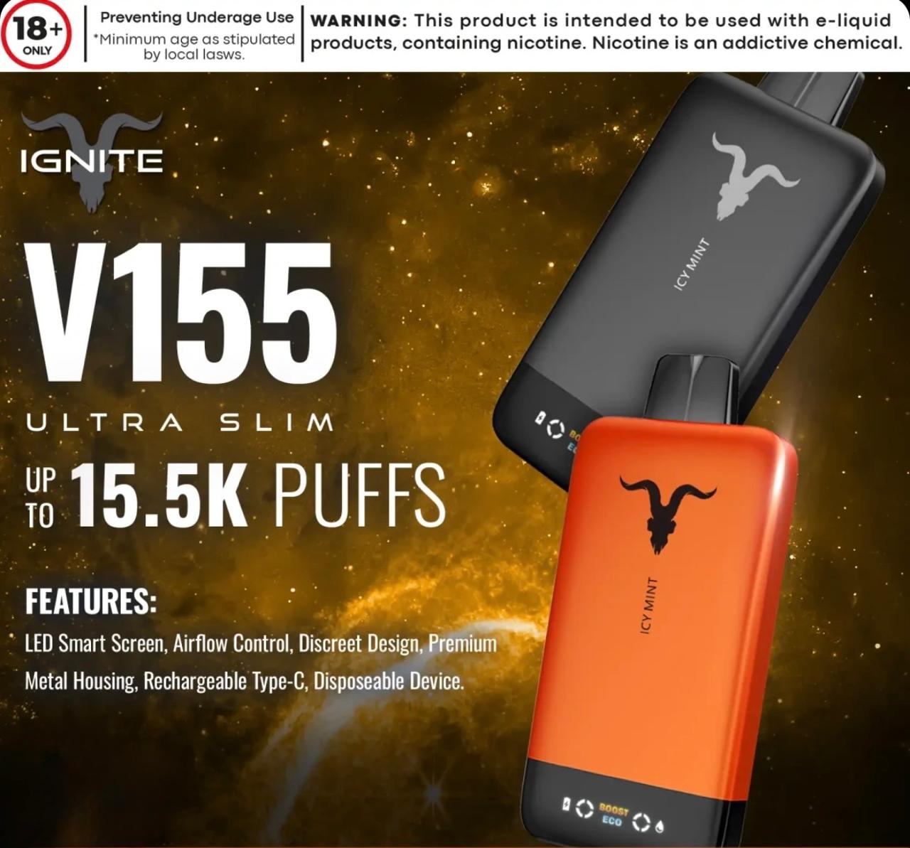 IGNITE V155 ULTRA SLIM 15000 PUFFS 5%