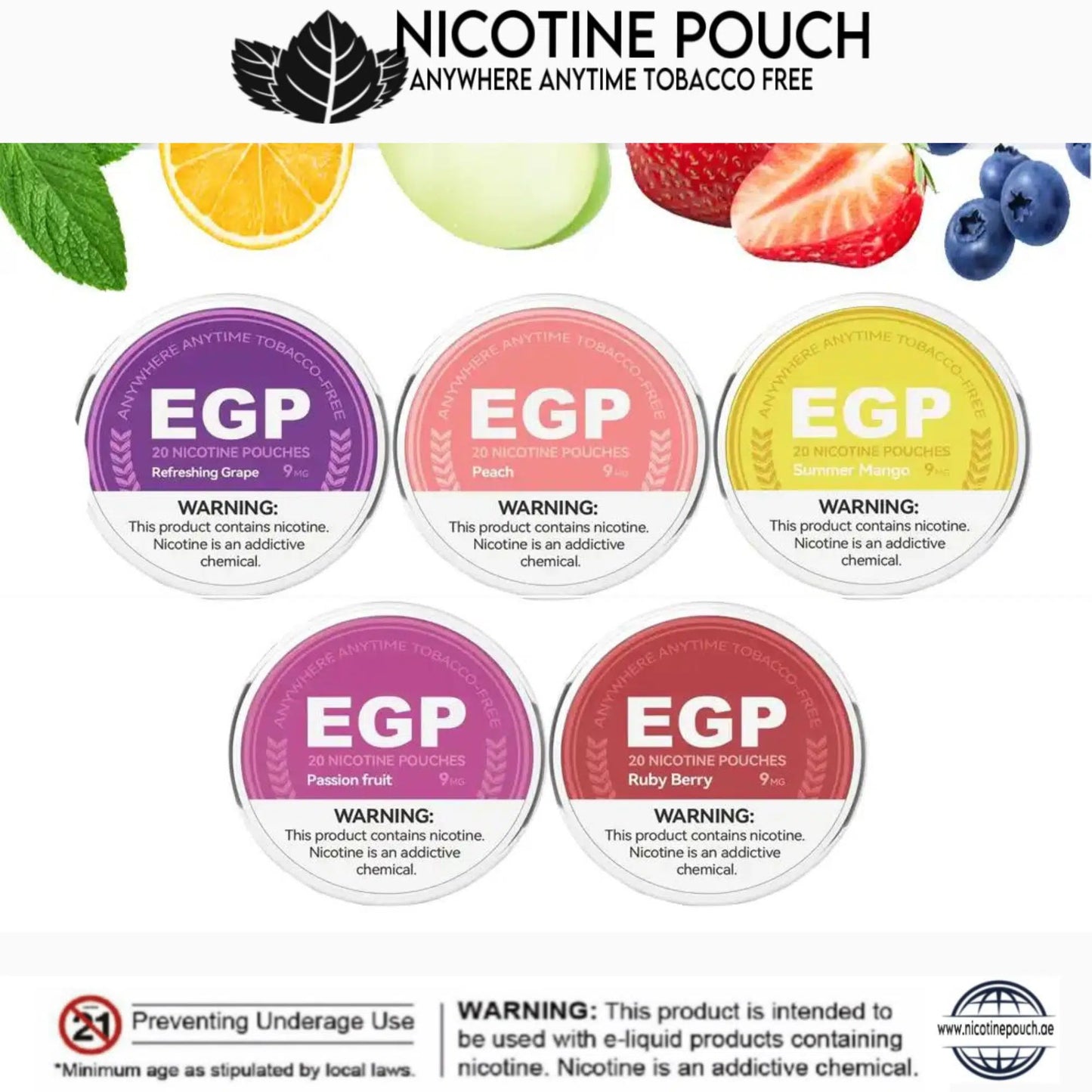 EGP NICOTINE POUCHES (14mg)