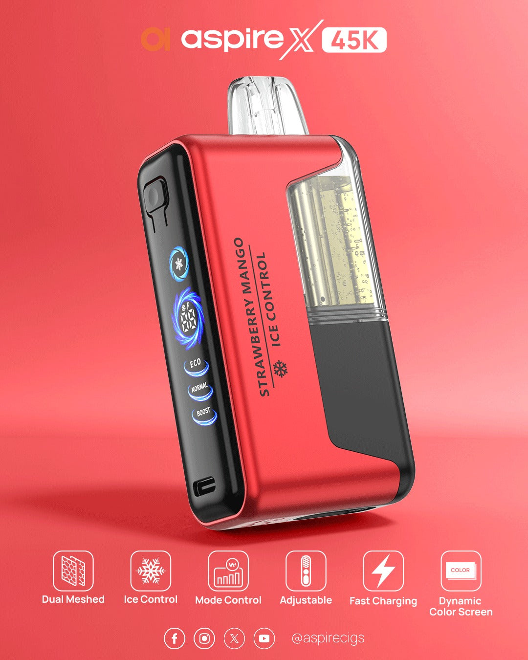 ASPIRE X 45000 PUFFS 20MG