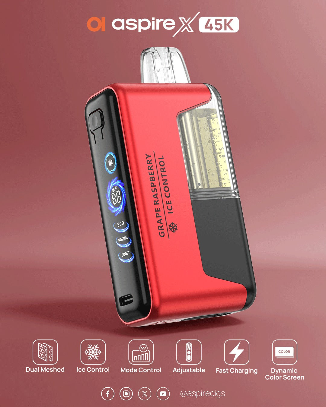 ASPIRE X 45000 PUFFS 20MG