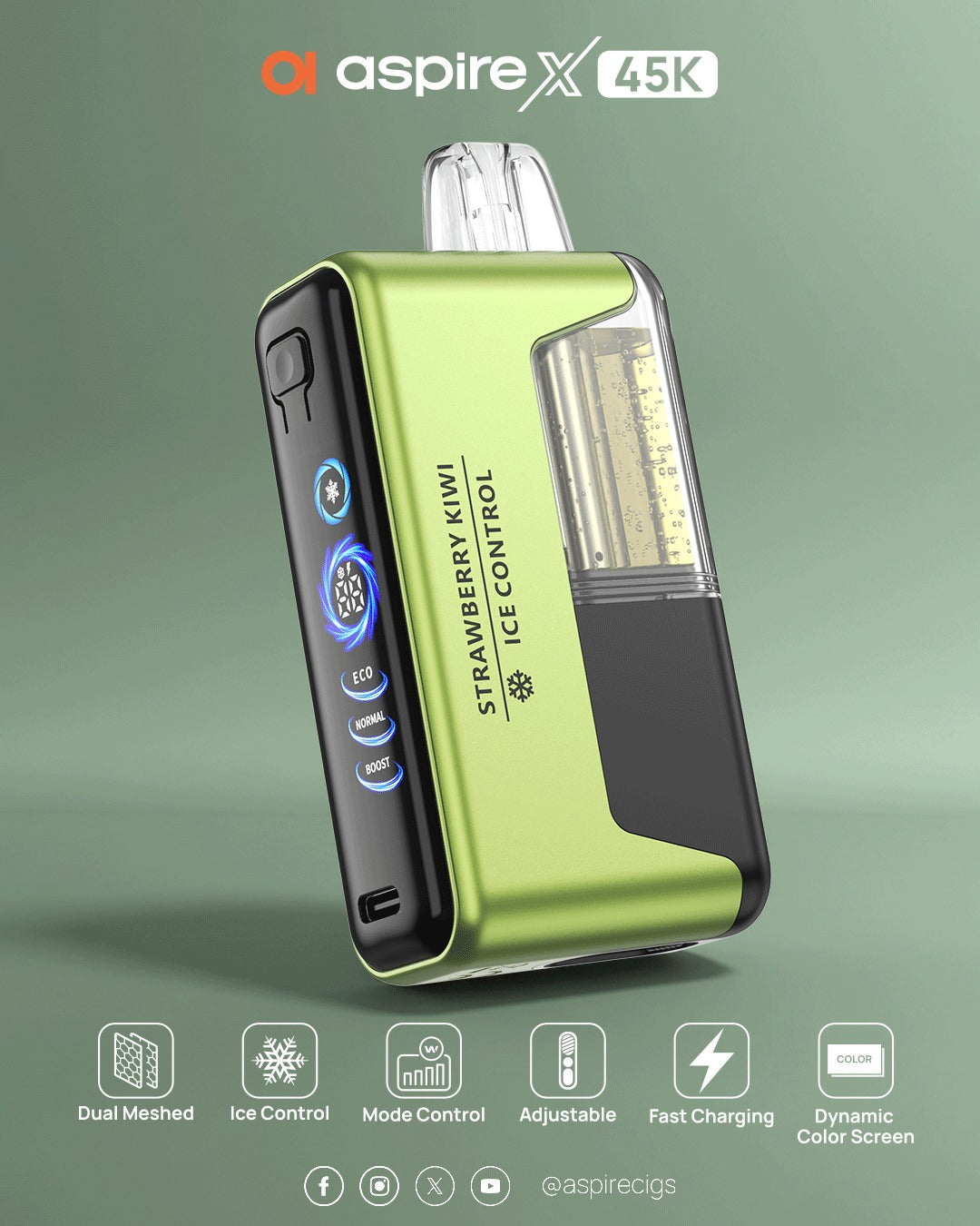 ASPIRE X 45000 PUFFS 20MG