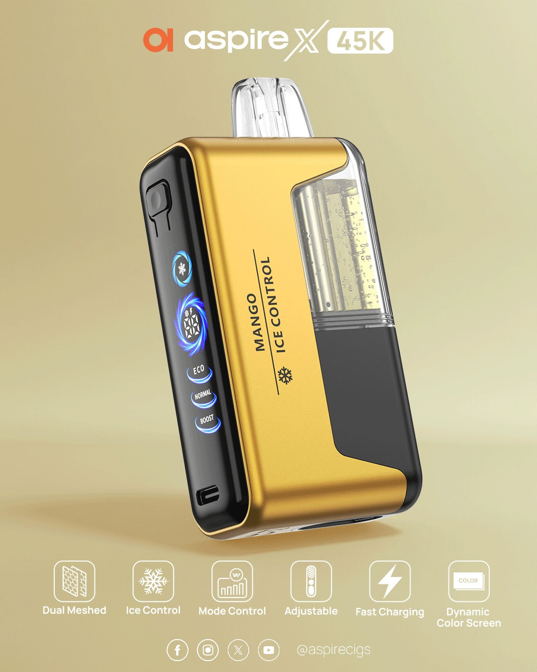 ASPIRE X 45000 PUFFS 20MG