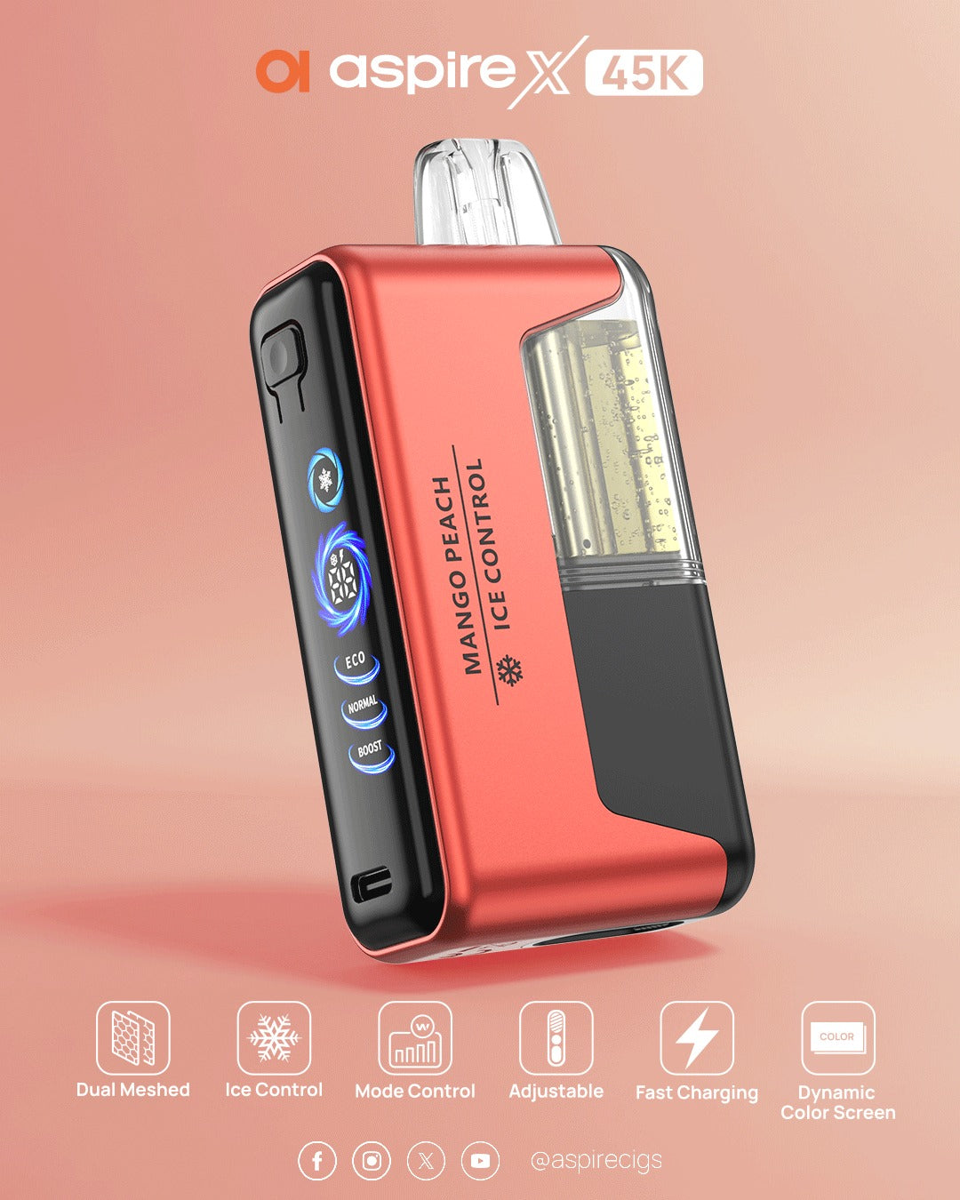 ASPIRE X 45000 PUFFS 20MG