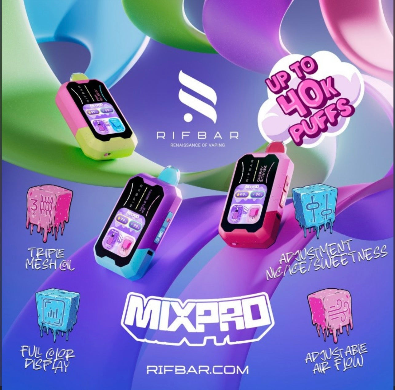 RIFBAR MIXPRO 40000 PUFFS 5%