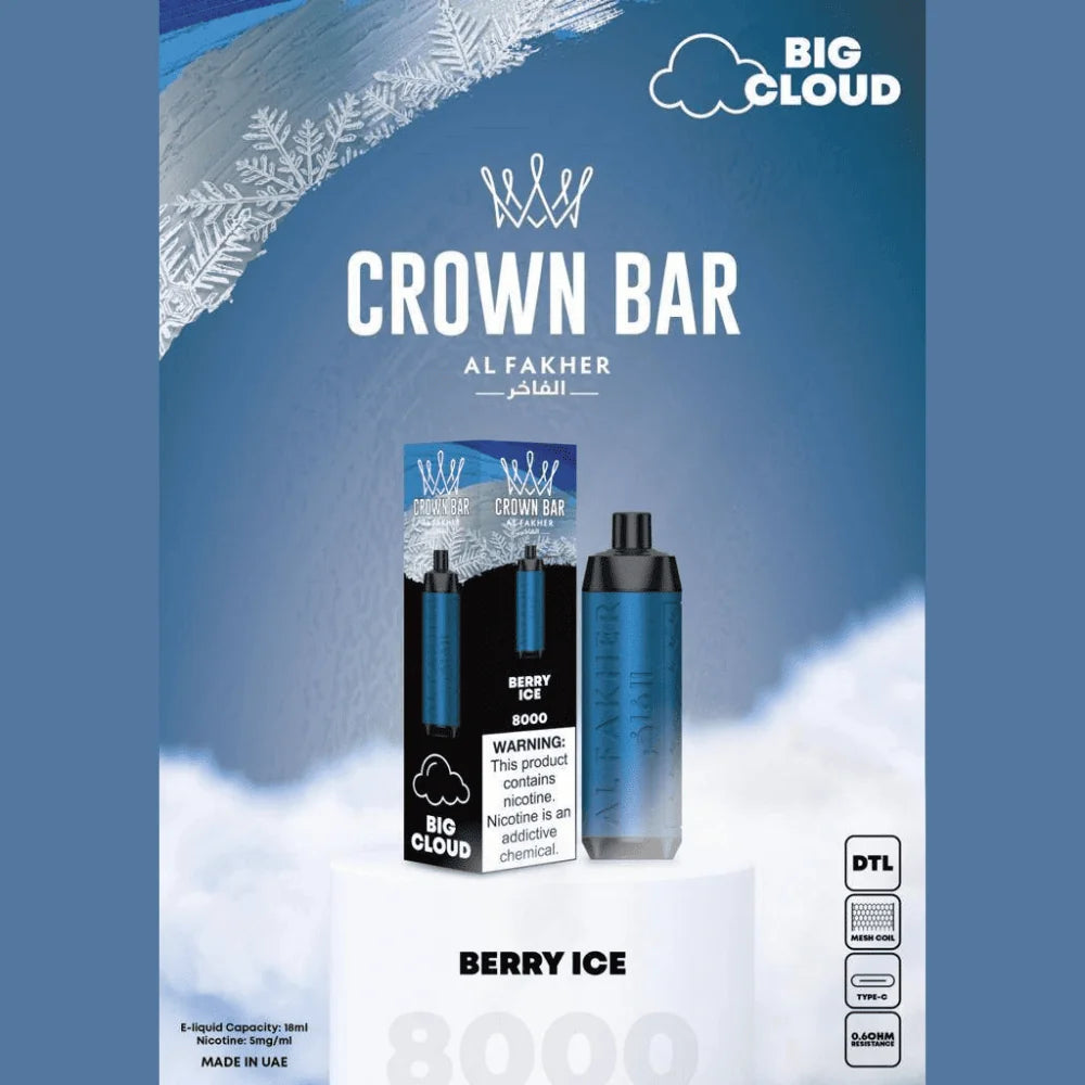 AL FAKHER CROWN BAR 8000 PUFFS (DTL)