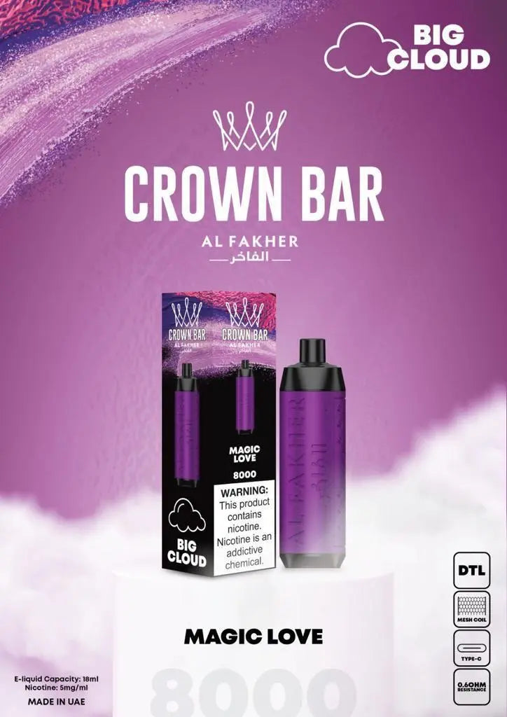 AL FAKHER CROWN BAR 8000 PUFFS (DTL)