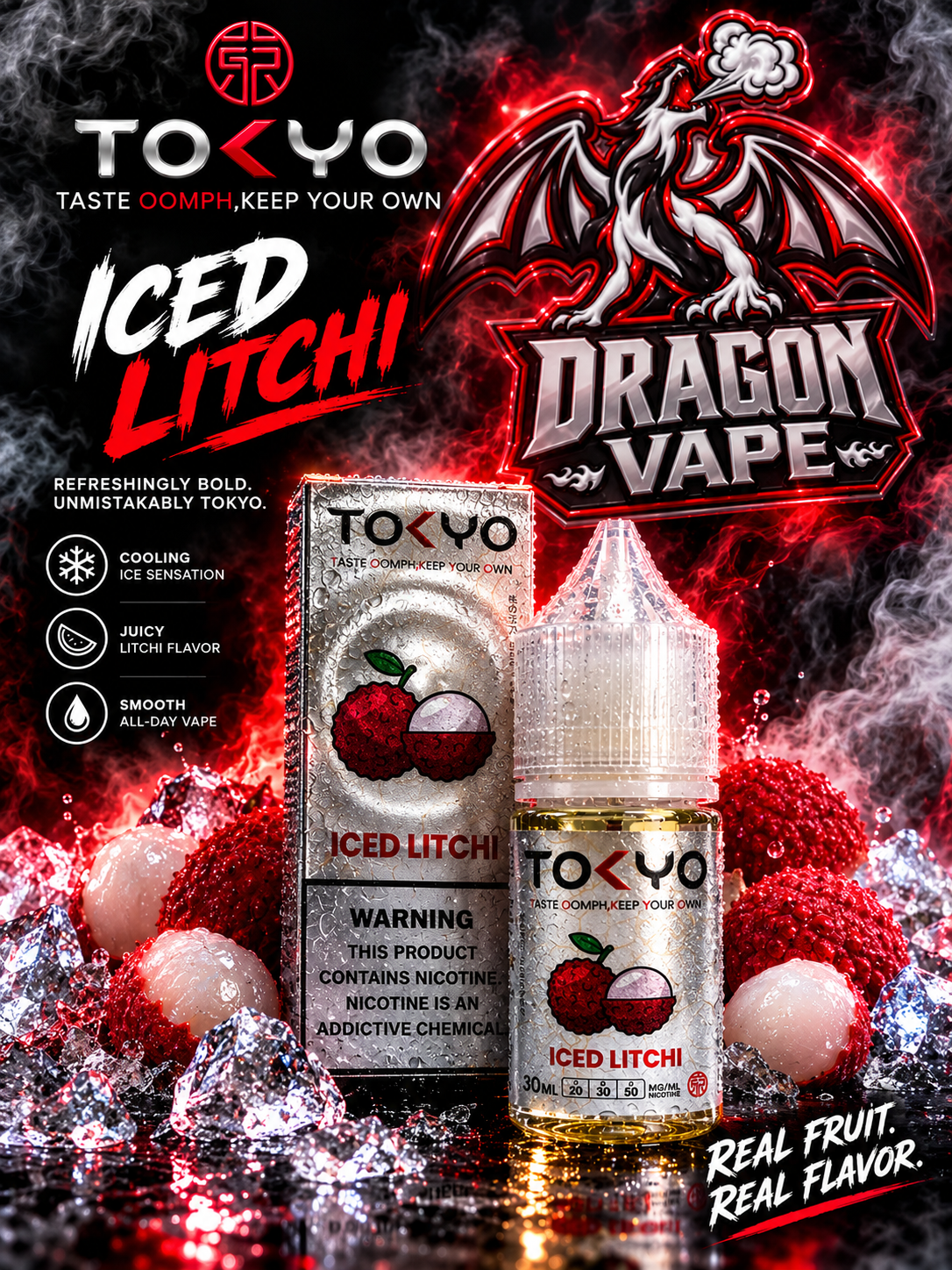 TOKYO - ICED LITCHI 30ML [SALTNIC]
