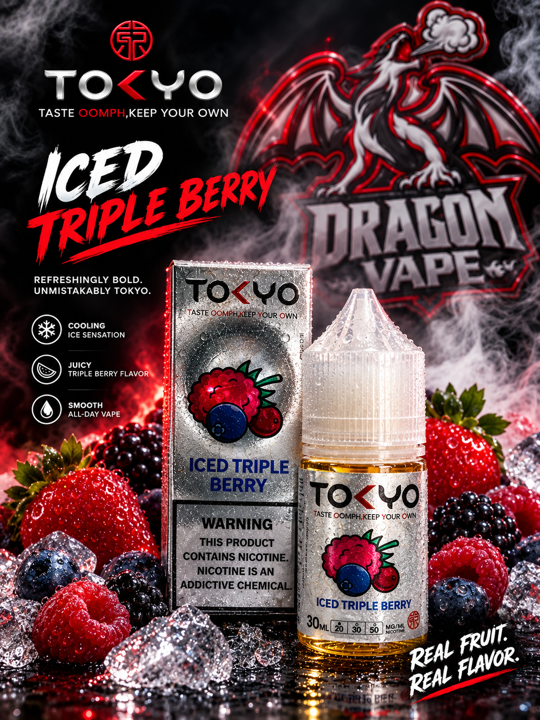 TOKYO - ICED TRIPLE BERRTY 30ML [SALTNIC]
