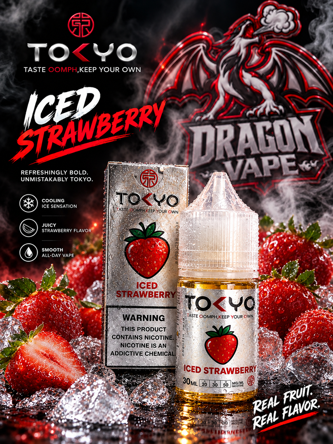 TOKYO - ICED STRAWBERRY 30ML [SALTNIC]