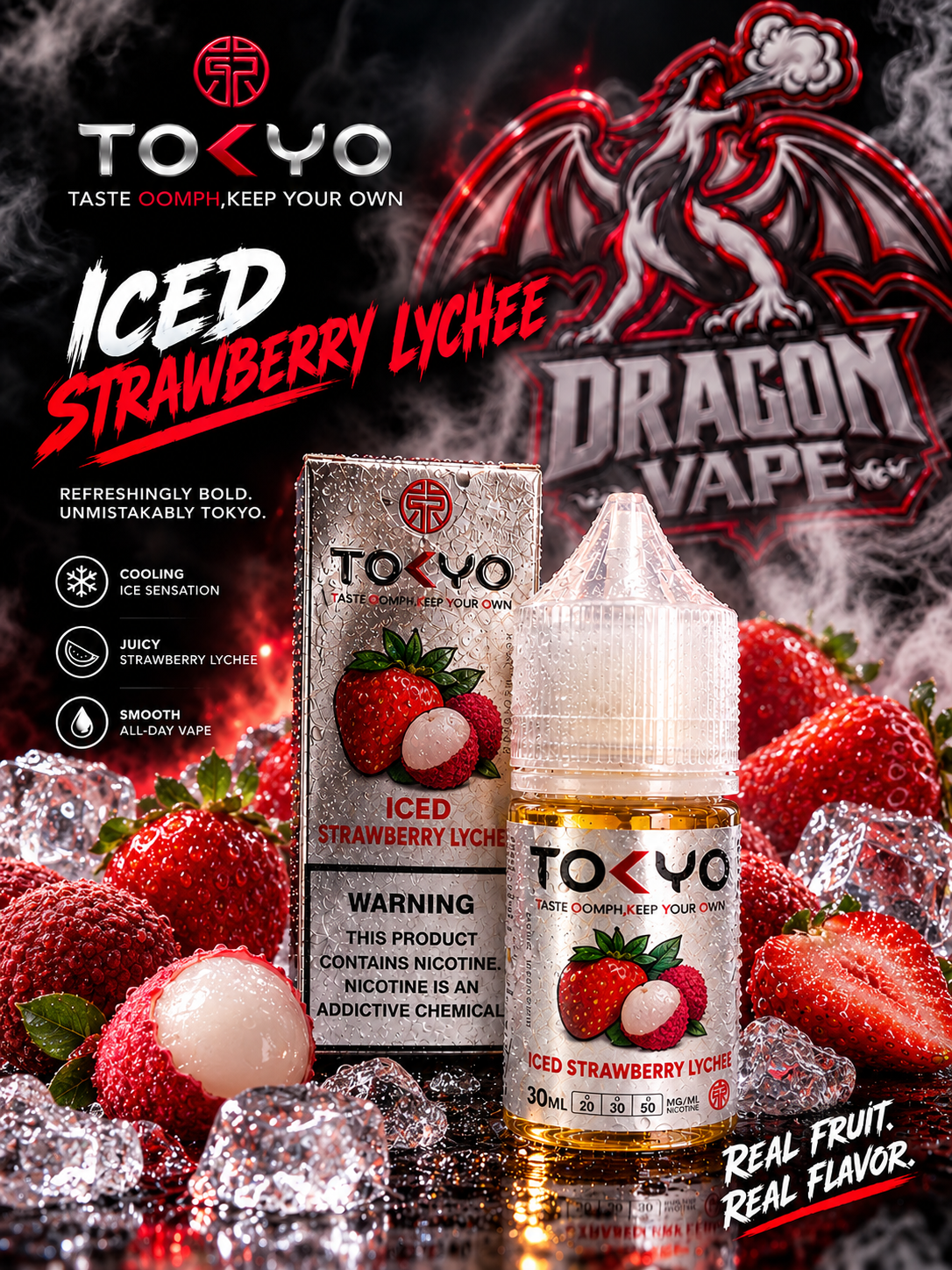 TOKYO - STRAWBERRY LYCHEE 30ML [SALTNIC]