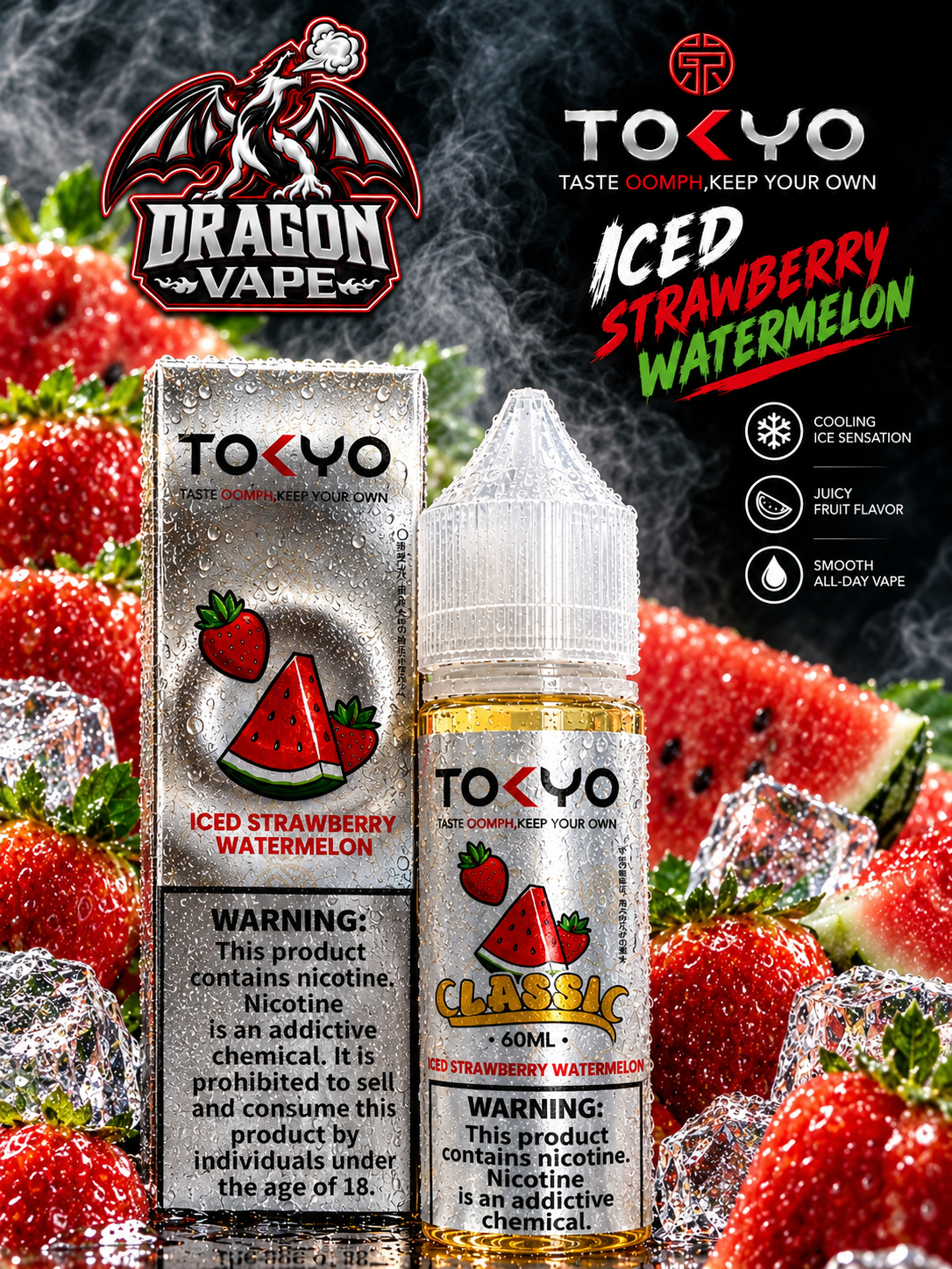 TOKYO - ICED STRAWBERRY WATERMELON (60ML)