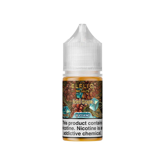 ELFLIQ NIC SALTS ICE KING - ICED GRAPE 30ML [SALTNIC]