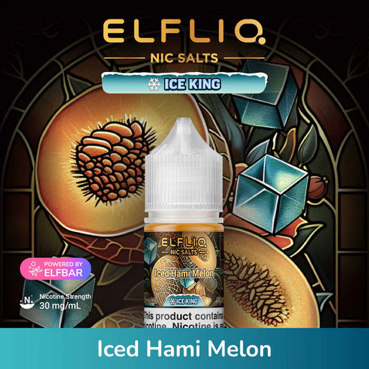ELFLIQ NIC SALTS ICE KING - ICED HAMI MELON 30ML [SALTNIC]