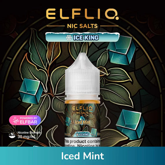 ELFLIQ NIC SALTS ICE KING - ICED MINT 30ML [SALTNIC]