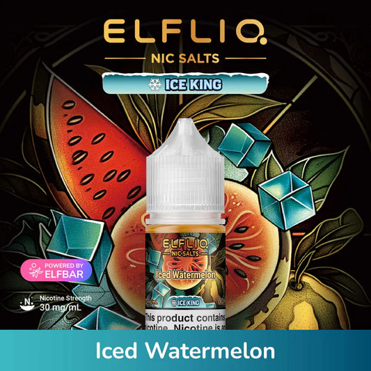ELFLIQ NIC SALTS ICE KING - ICED WATERMELON 30ML [SALTNIC]