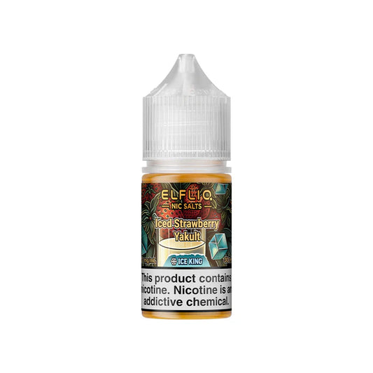 ELFLIQ NIC SALTS ICE KING - ICED STRAWBERRY YAKULT 30ML [SALTNIC]