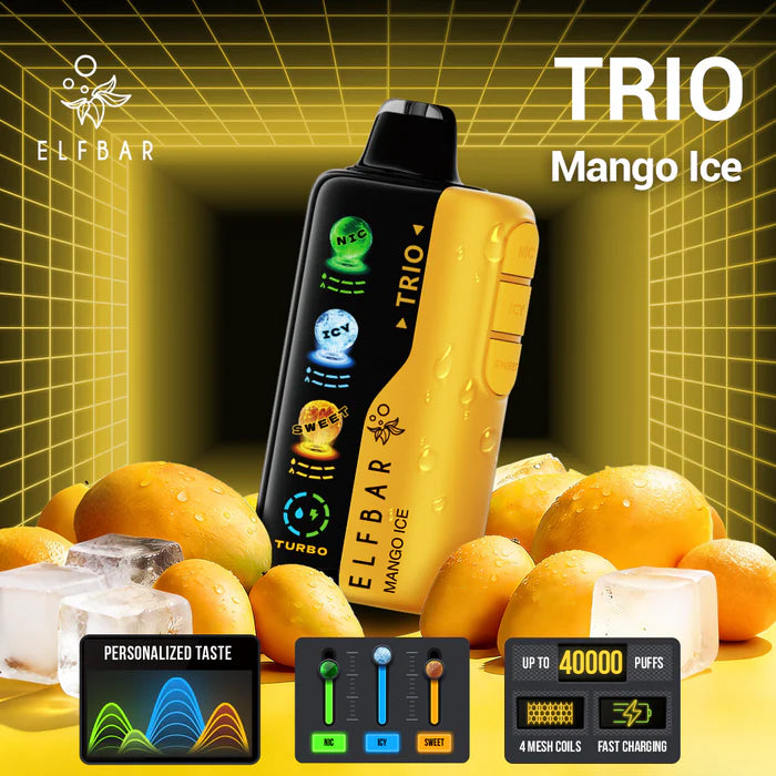 ELFBAR TRIO 40000 PUFFS 5% (NIC,ICE,SWEET)