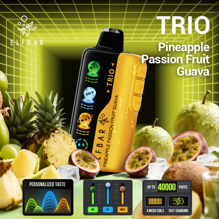 ELFBAR TRIO 40000 PUFFS 5% (NIC,ICE,SWEET)
