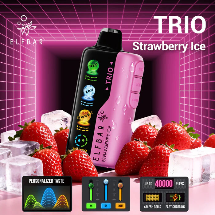 ELFBAR TRIO 40000 PUFFS 5% (NIC,ICE,SWEET)