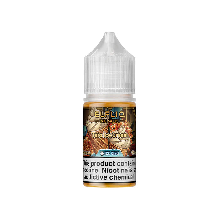 ELFLIQ NIC SALTS ICE KING - TARO ICE CREAM 30ML [SALTNIC]