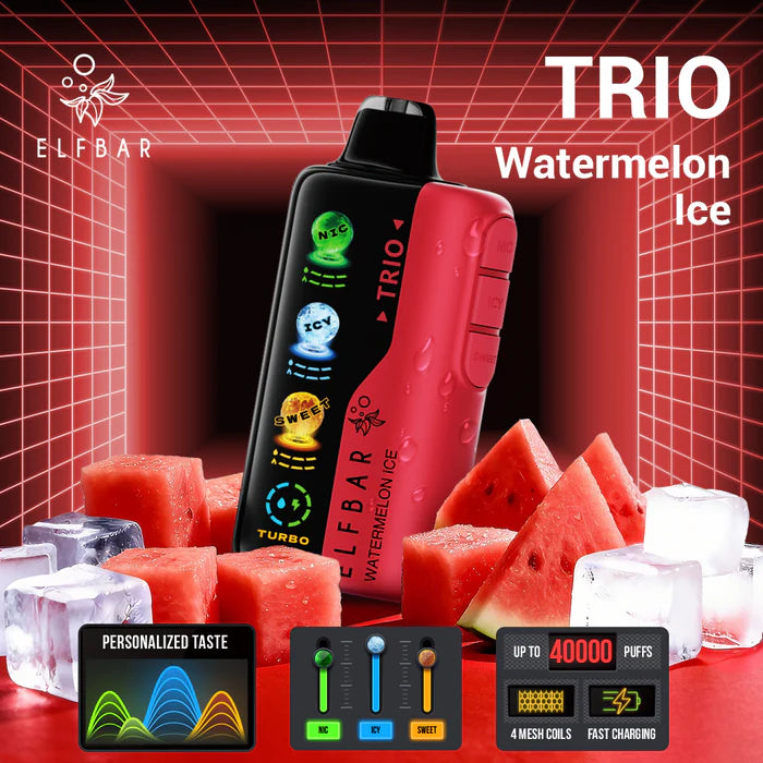 ELFBAR TRIO 40000 PUFFS 5% (NIC,ICE,SWEET)