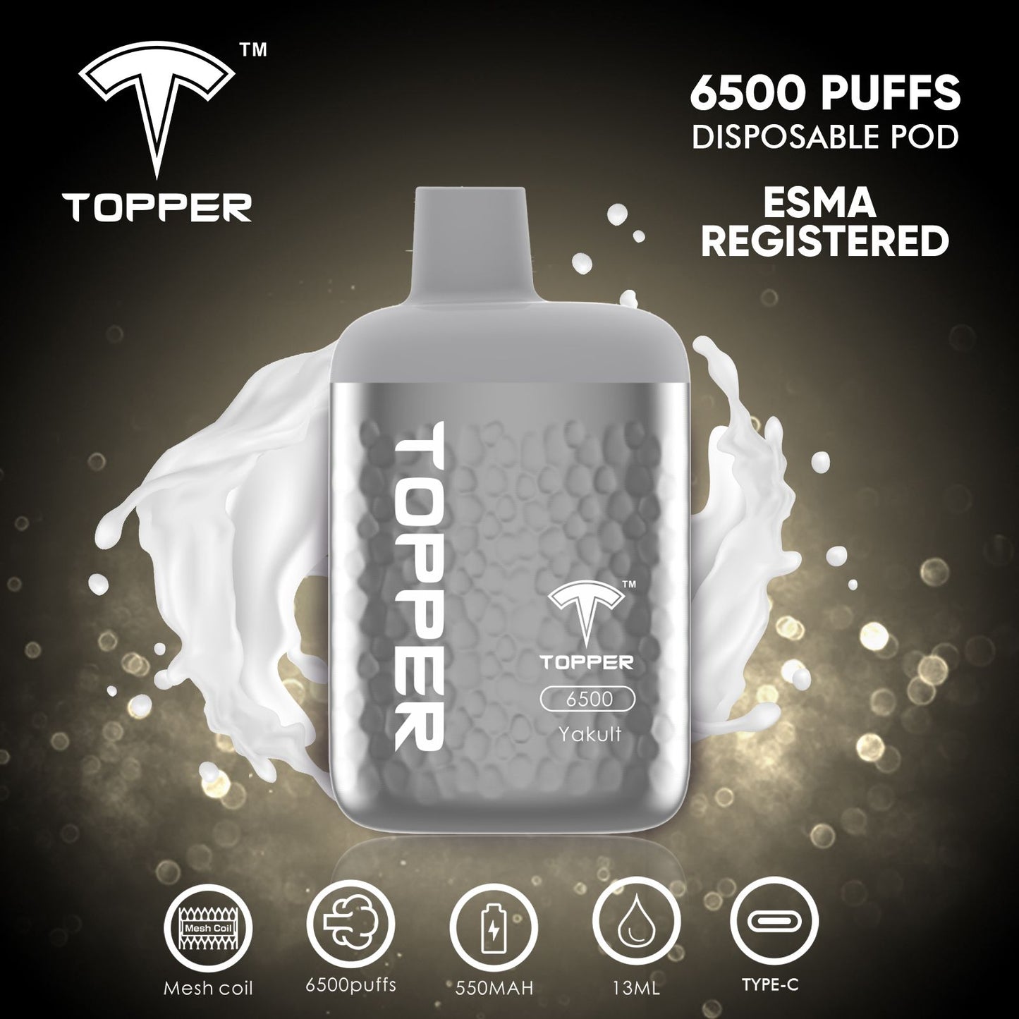TOPPER - DISPOSABLE 6500 PUFFS 2%