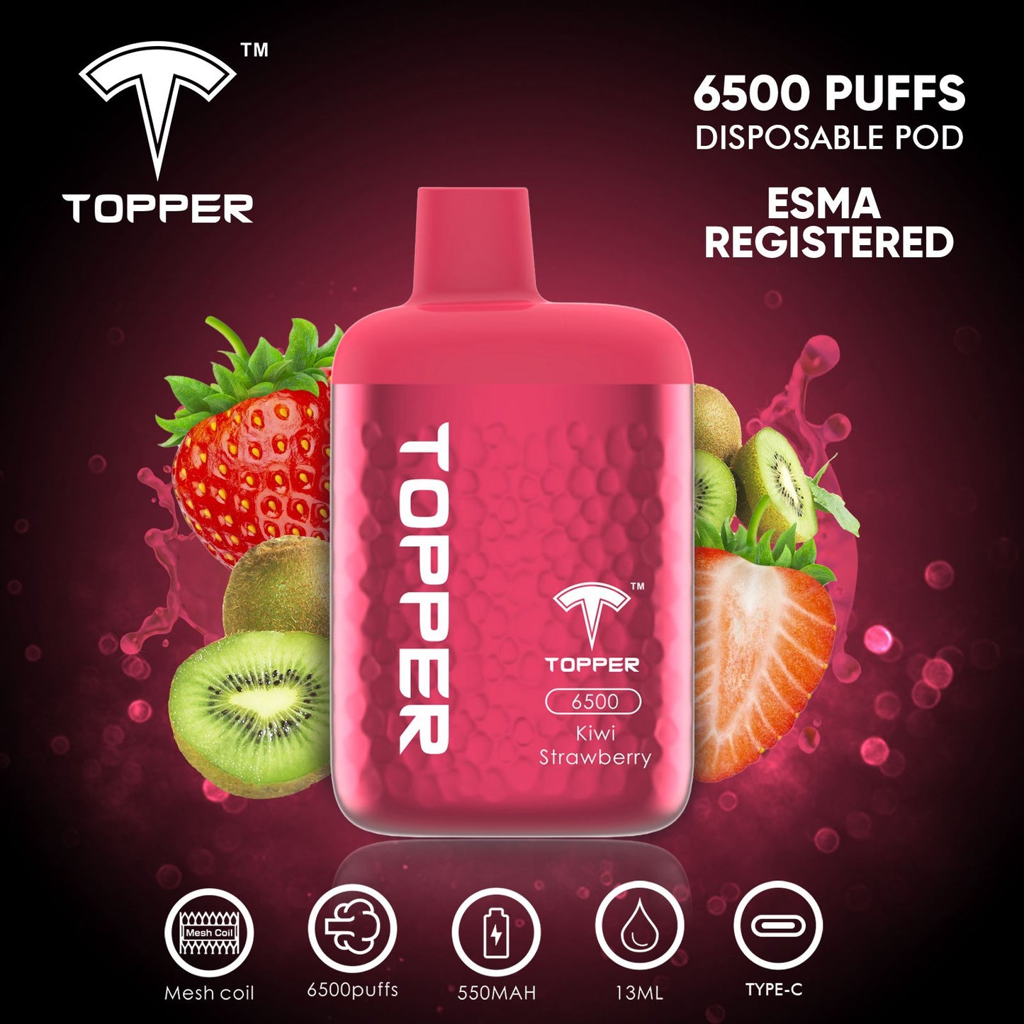 TOPPER - DISPOSABLE 6500 PUFFS 2%