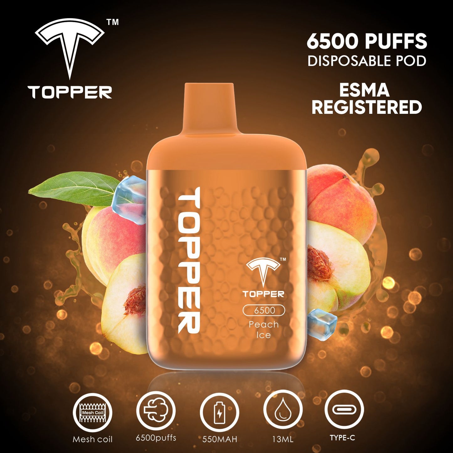 TOPPER - DISPOSABLE 6500 PUFFS 2%