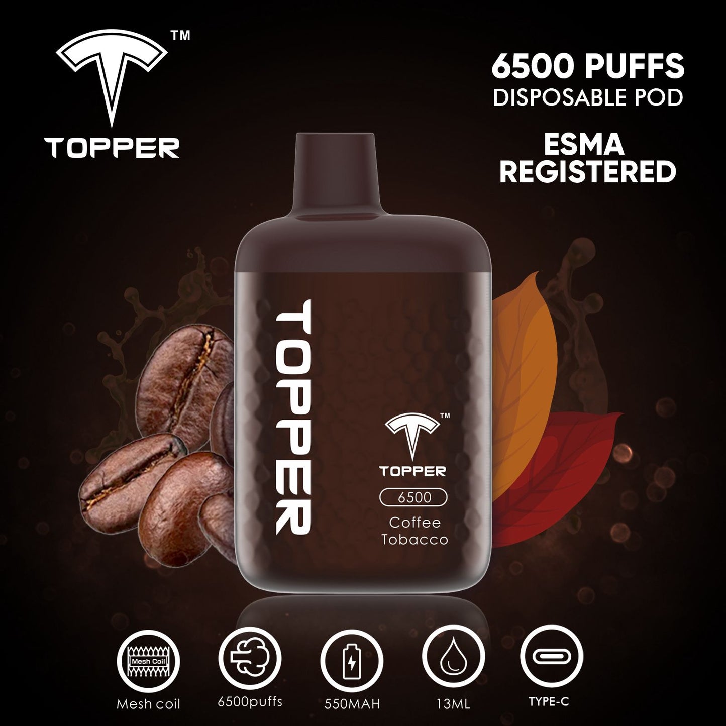 TOPPER - DISPOSABLE 6500 PUFFS 2%