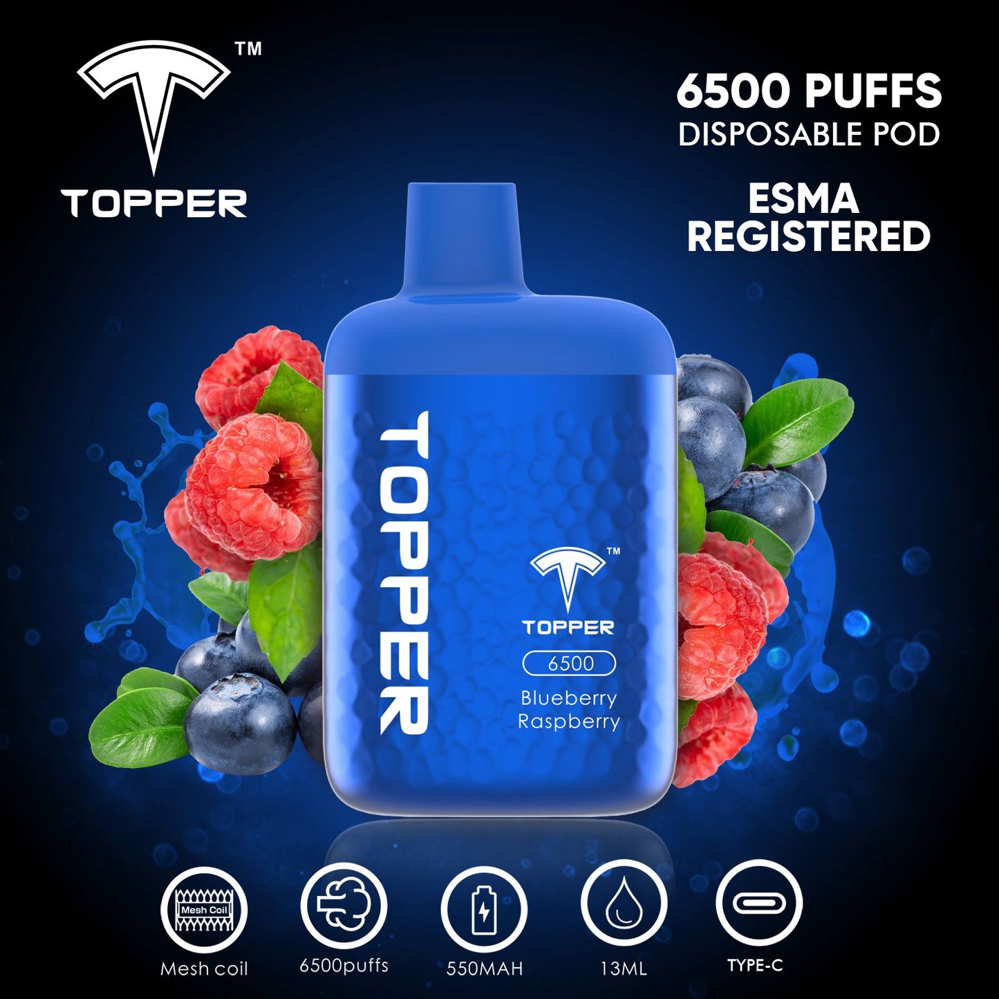 TOPPER - DISPOSABLE 6500 PUFFS 2%