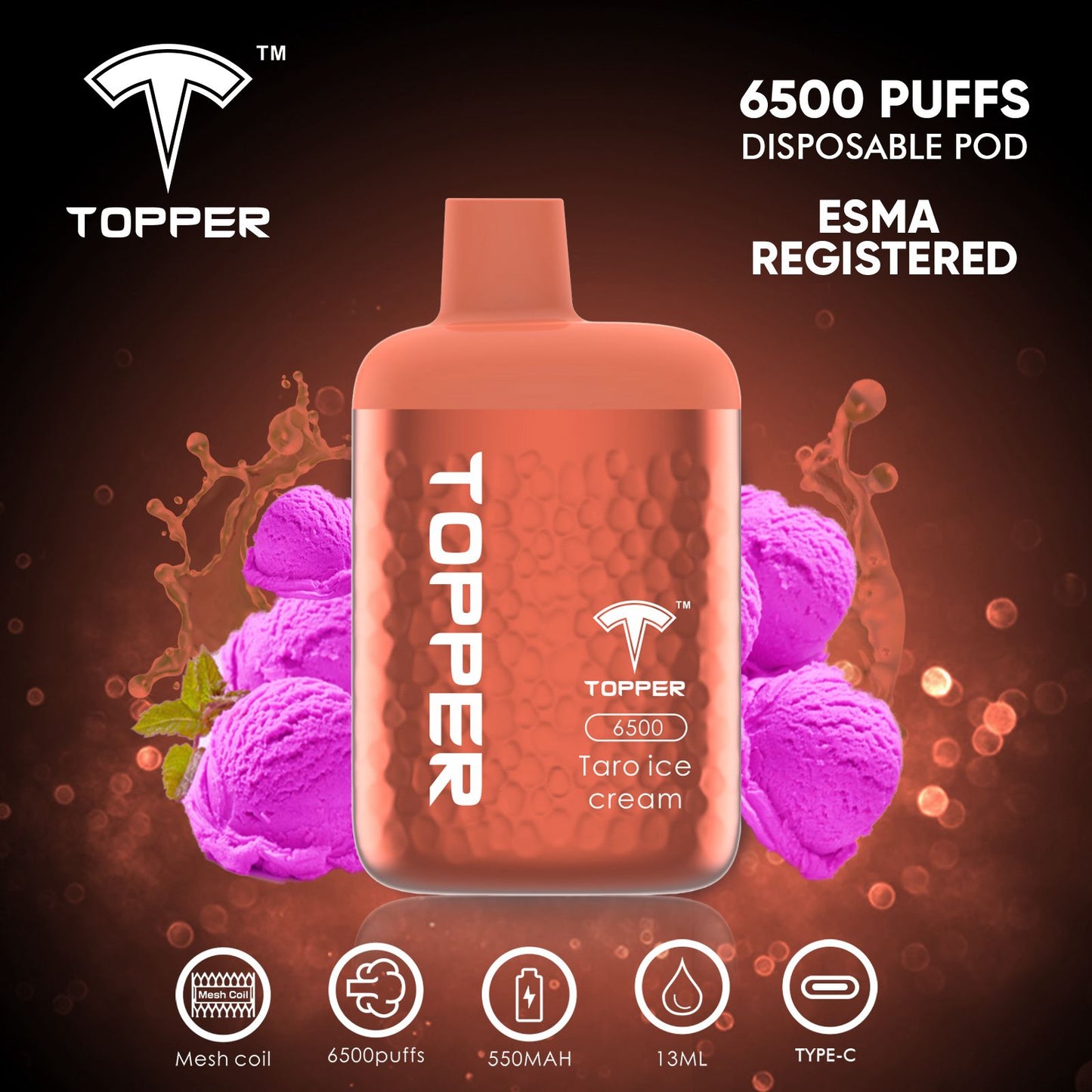 TOPPER - DISPOSABLE 6500 PUFFS 2%