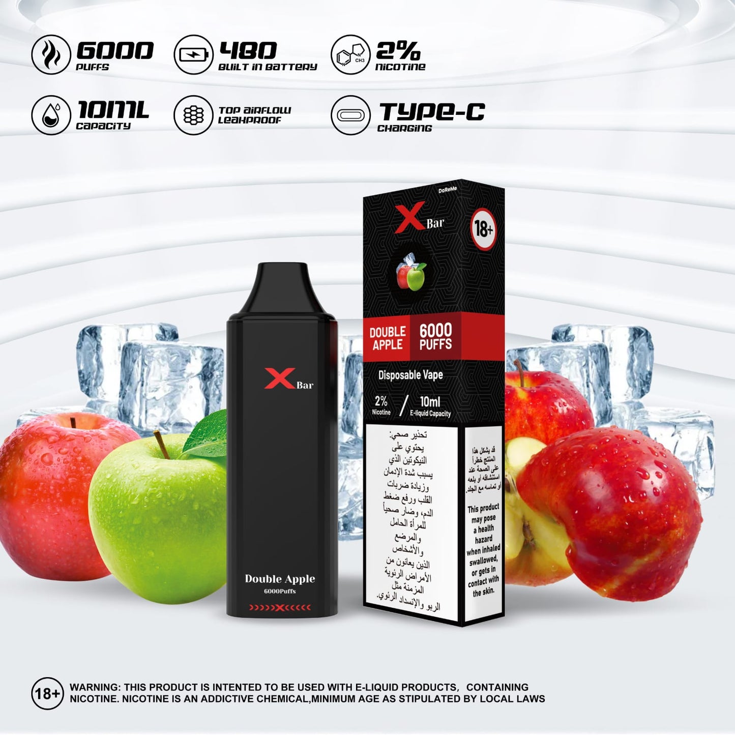 X BAR - 6000 PUFFS 2%