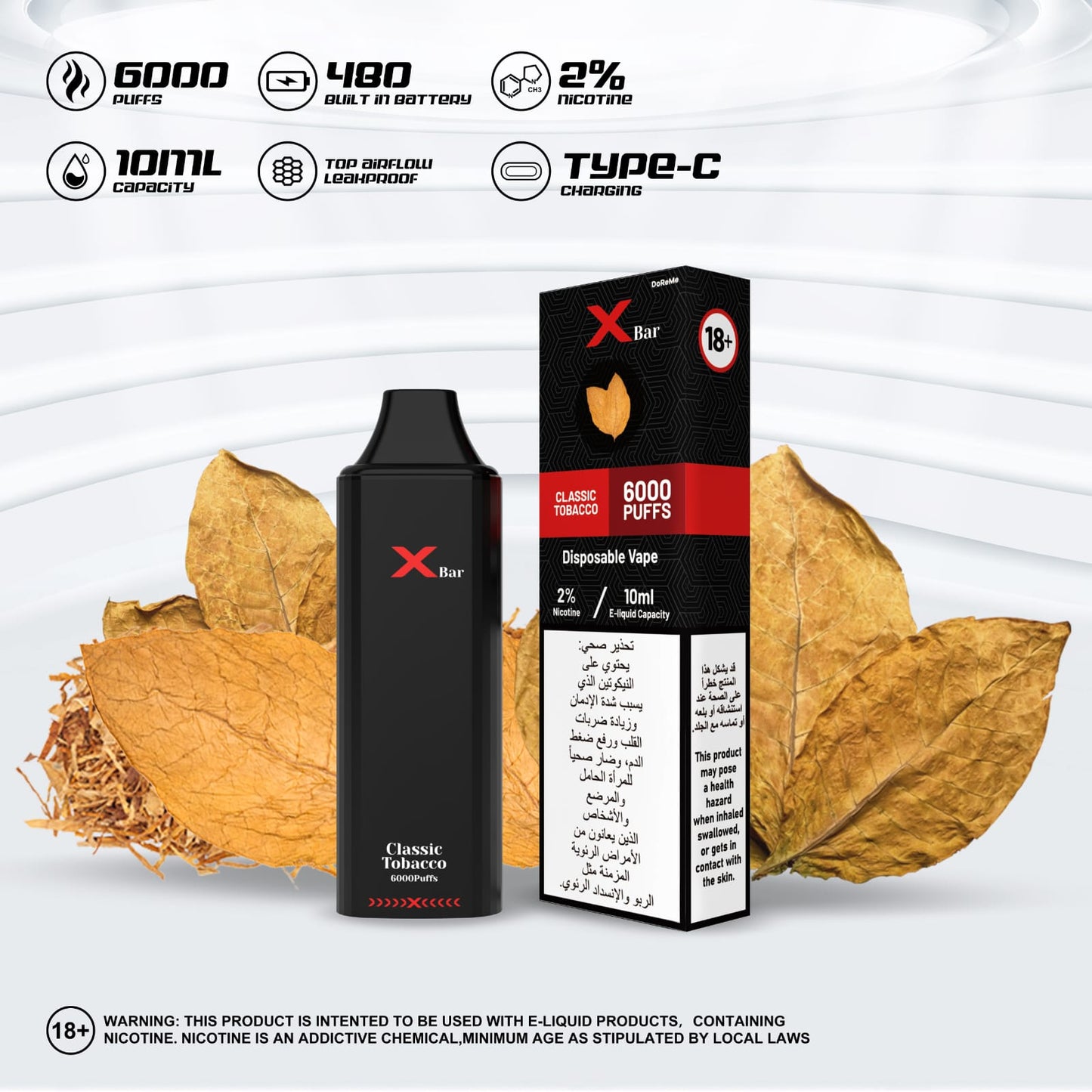 X BAR - 6000 PUFFS 2%