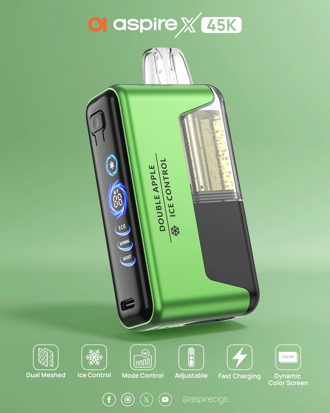 ASPIRE X 45000 PUFFS 20MG