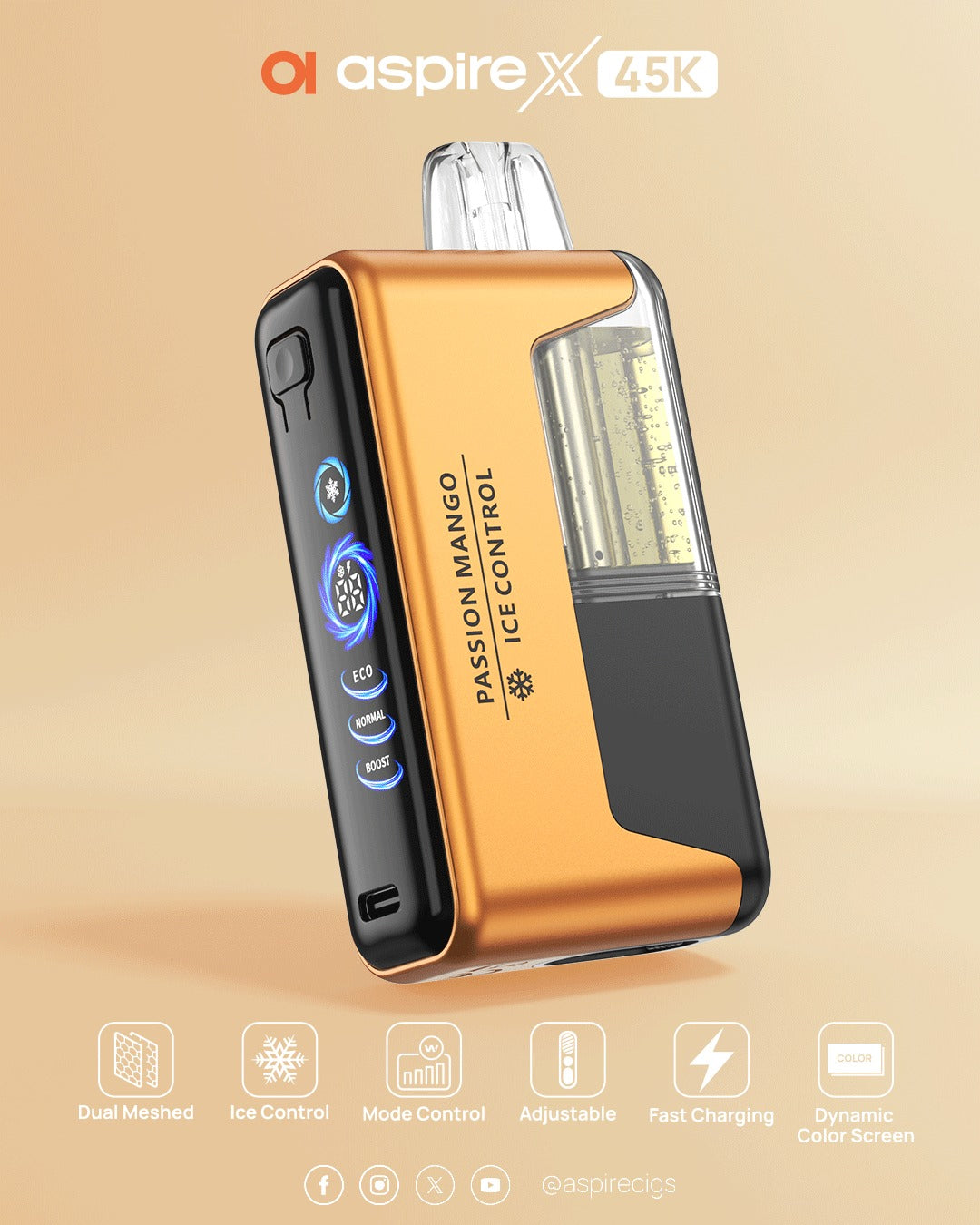 ASPIRE X 45000 PUFFS 20MG