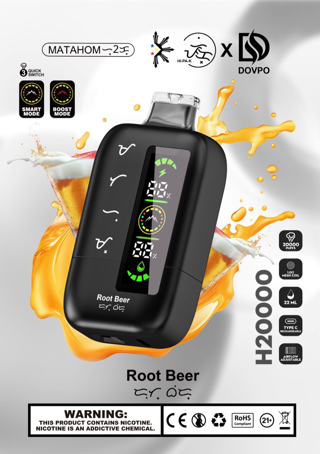 HIPAK H20000 PUFFS 3%