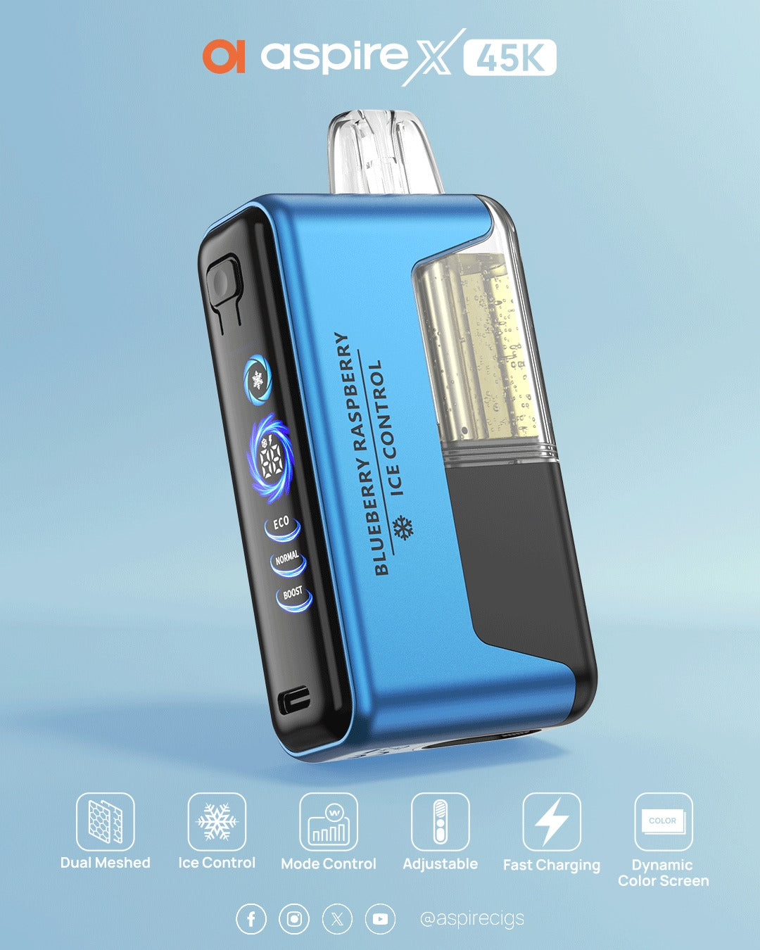 ASPIRE X 45000 PUFFS 20MG