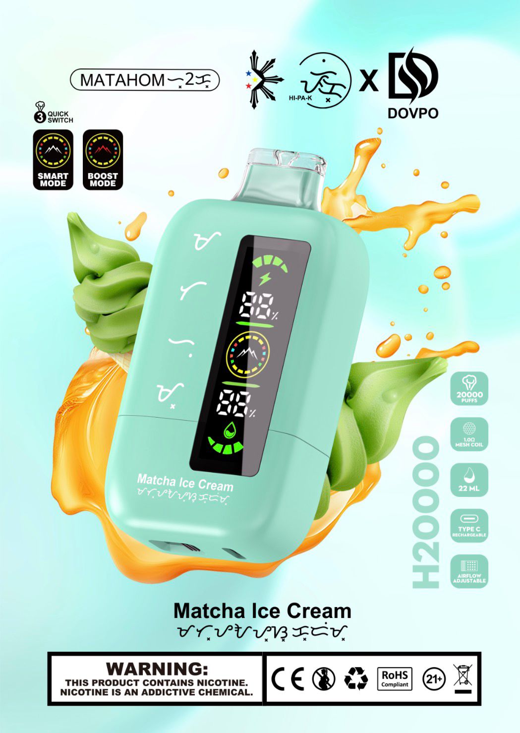 HIPAK H20000 PUFFS 3%