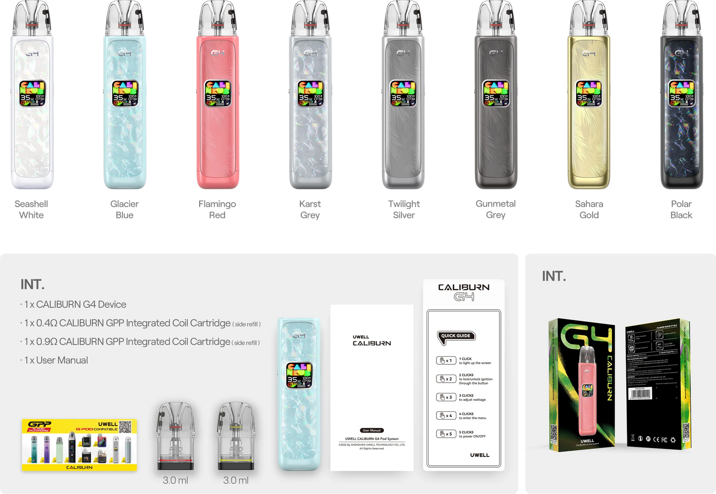 UWELL - CALIBURN G4 POD KIT 1300mah