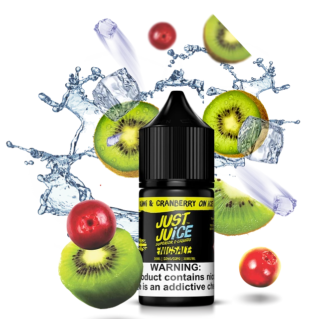 JUST JUICE - KIWI & CRANBERRY ON ICE 30ML [SALTNIC]